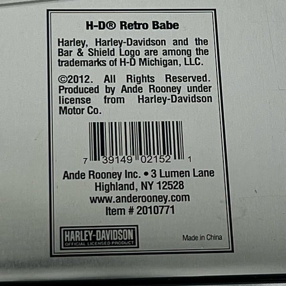 Harley-Davidson Retro Babe Embossed Tin Sign, 17 x 11.5 inches - Black - Picture 3 of 7